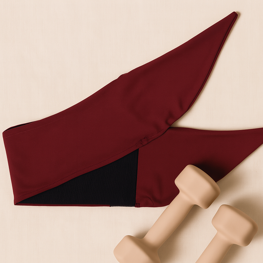 Active Tie Headband - Burgundy