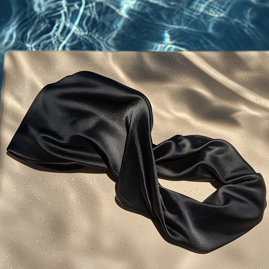 Swim Cap Turban - Black