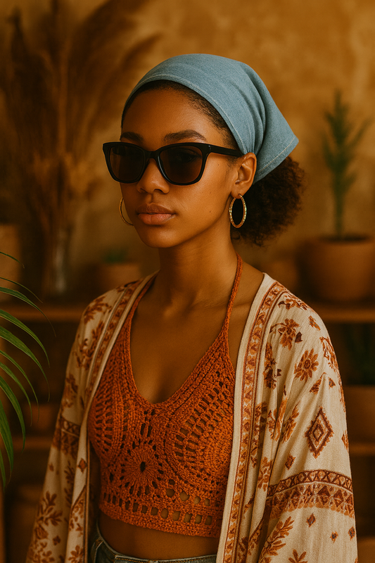 Denim Triangle Bandana