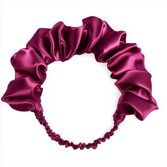 Satin Crown Headband - Wine